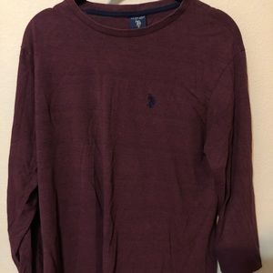 burgundy u.s. polo longsleeve